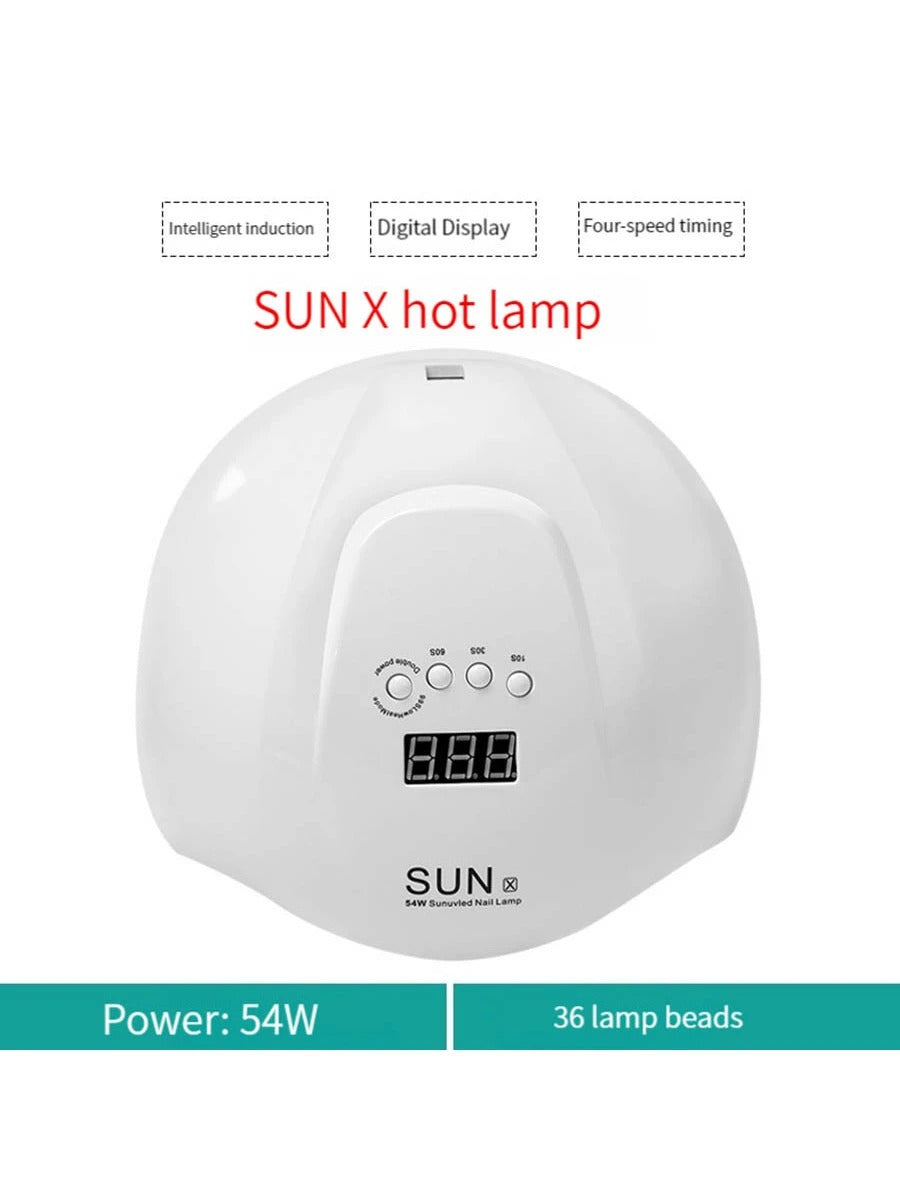 SunX uv/led műkörmös lámpa ,4x10 mlgél alap- és fedőlakk szett géllel