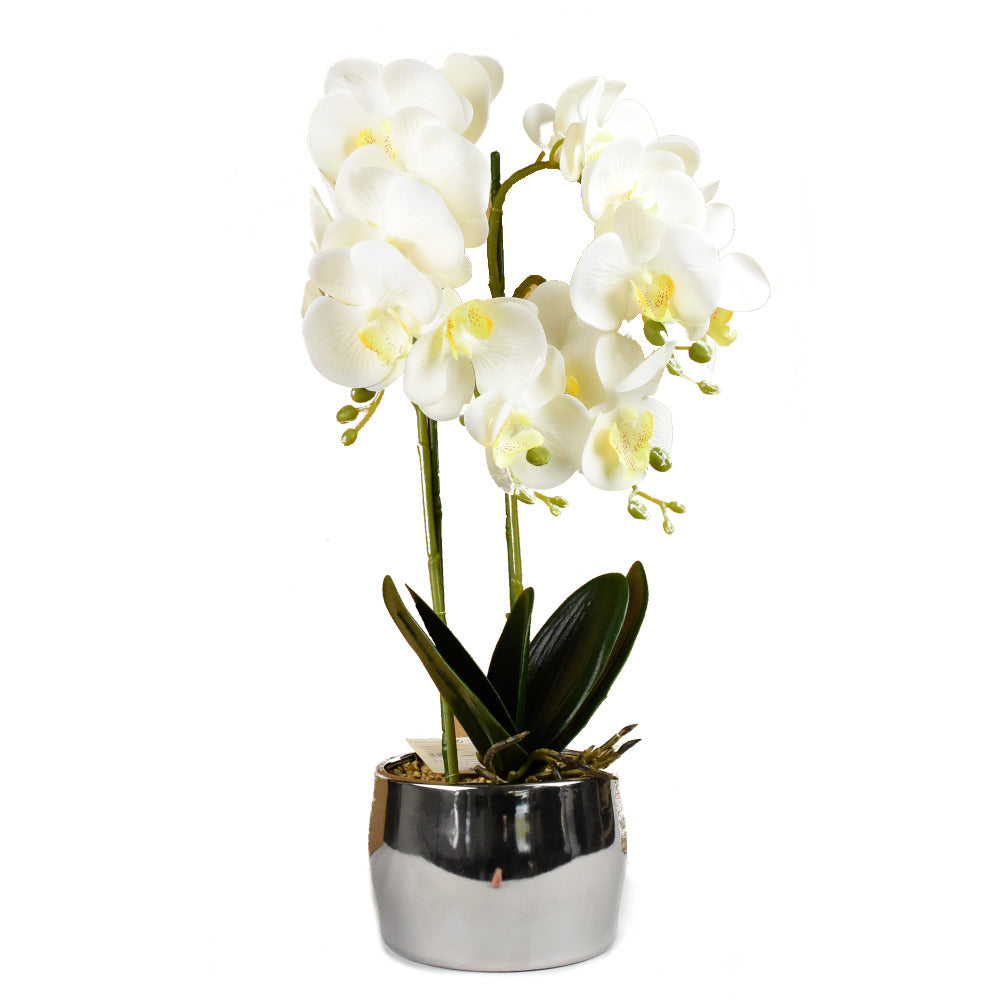 Mű orchidea ,Cserepes műnövény,valódi tapintás 52cm