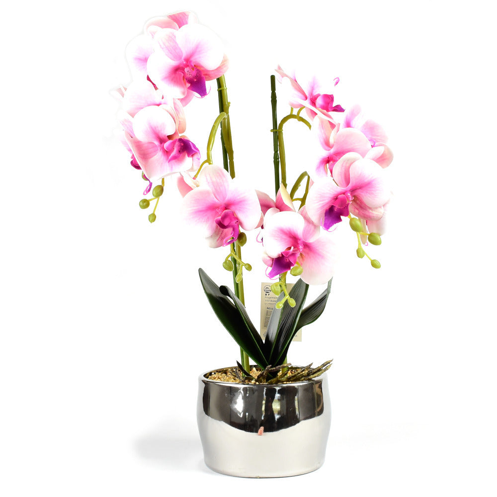 Mű orchidea ,Cserepes műnövény,valódi tapintás 52cm