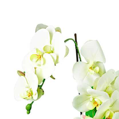Cserepes műnövény, orchidea  fehér 50cm