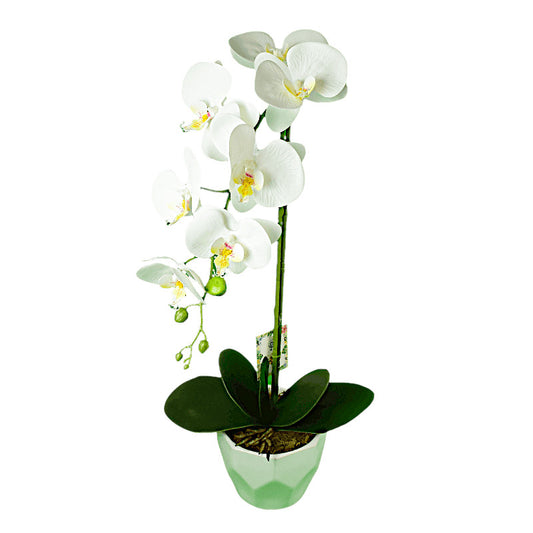 Mű orchidea,Cserepes  fehér művirág, 60cm
