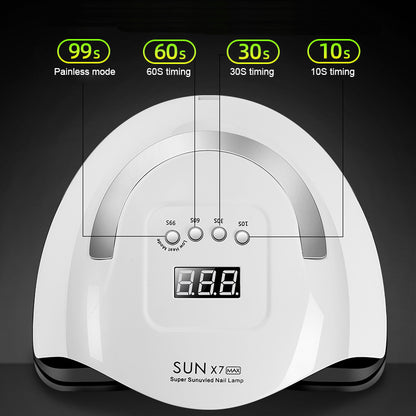 SUN X7 MAX UV LED körömlámpa érzékelővel LCD